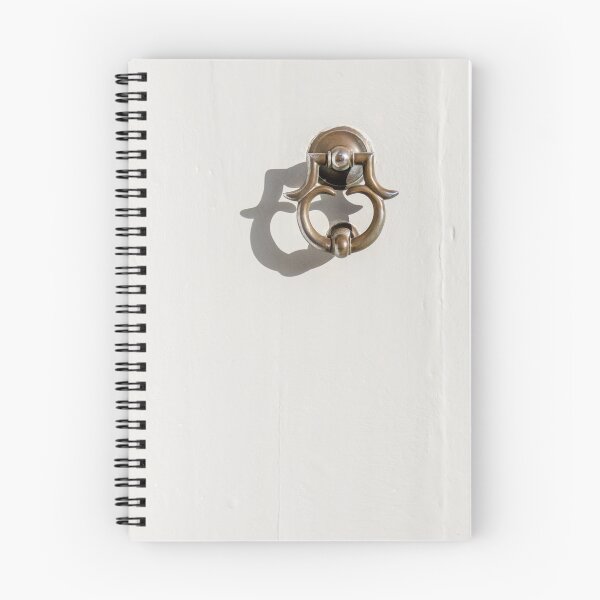 Item preview, Brass Door Knocker On White Door With Shadow Minimal Vintage Entrance Detail designed and sold by Nmallia.