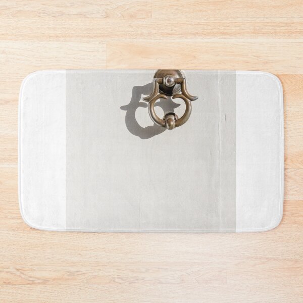 Item preview, Brass Door Knocker On White Door With Shadow Minimal Vintage Entrance Detail designed and sold by Nmallia.