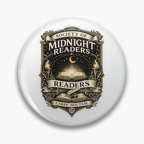 Item preview, Society of Midnight Readers | Vintage Book Club Emblem | Dark Academia Reading Society Design designed and sold by MrDev.