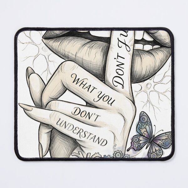 Item preview, Don't Judge What You Don't Understand — Autistic Acceptance Line Art designed and sold by Silent.Lines.