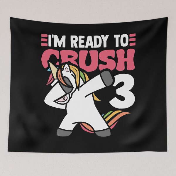 Item preview, Ready To Crush 3 Dabbing Unicorn Birthday designed and sold by SiarheiYur.