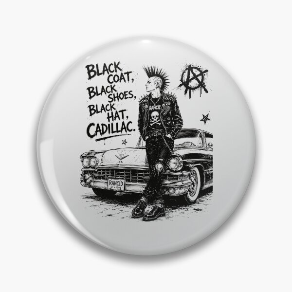 Item preview, Black Coat Black Shoes Black Hat Cadillac Punk Rock T-Shirt | Vintage Punk Rebel Cartoon Art designed and sold by paulo silveira.