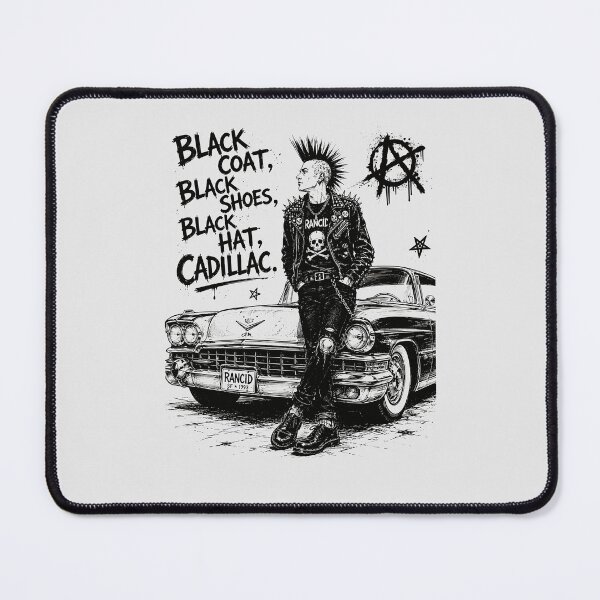 Item preview, Black Coat Black Shoes Black Hat Cadillac Punk Rock T-Shirt | Vintage Punk Rebel Cartoon Art designed and sold by paulo silveira.