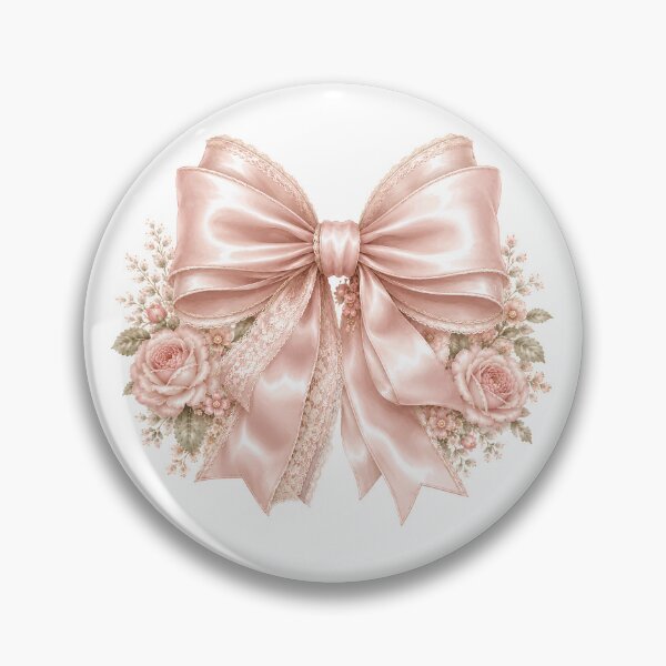 Item preview, Coquette Pink Satin Bow with Roses | Romantic Cottagecore Floral Ribbon | Vintage Feminine Aesthetic designed and sold by looplandger.