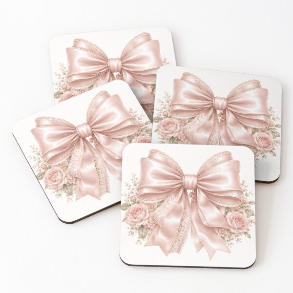 Item preview, Coquette Pink Satin Bow with Roses | Romantic Cottagecore Floral Ribbon | Vintage Feminine Aesthetic designed and sold by looplandger.