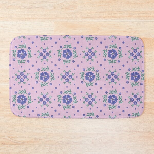 Item preview, Geometric floral pattern on pink background designed and sold by studiodrchicken.