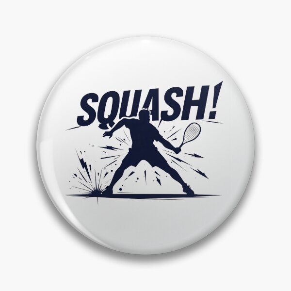 Item preview, Squash Player Action Silhouette Comic Typography Graphic  designed and sold by RareVisuals.