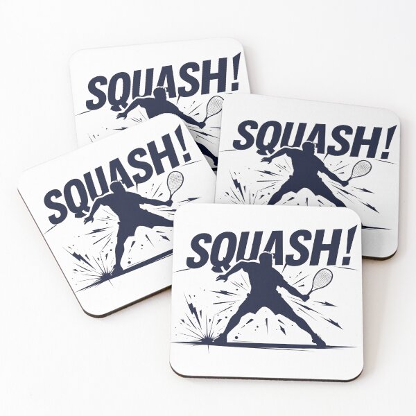 Item preview, Squash Player Action Silhouette Comic Typography Graphic  designed and sold by RareVisuals.