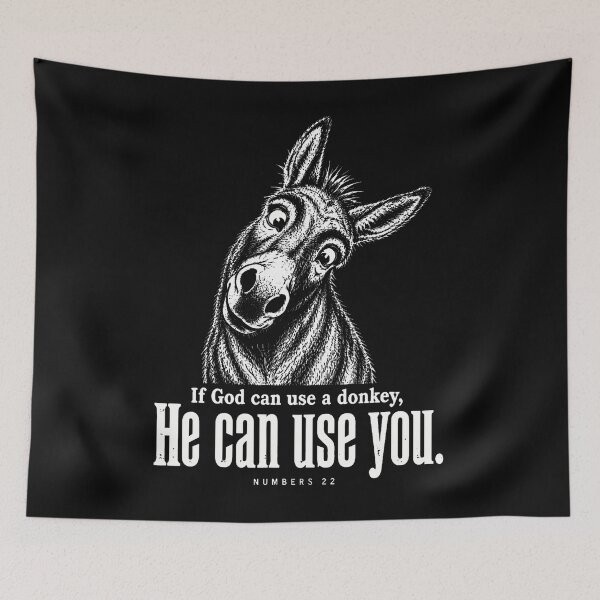 Item preview, If God Can Use A Donkey He Can Use You Christian Meme designed and sold by ripgoatclothing.