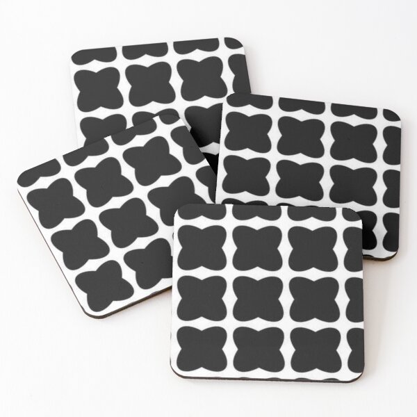 Item preview, Black and White Minimal Flower Pattern designed and sold by ZedColors.