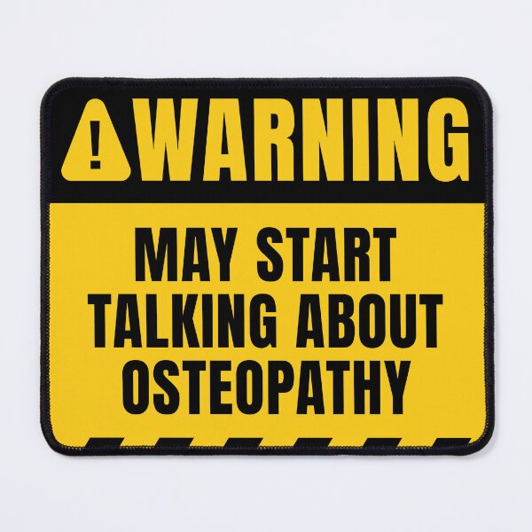 Item preview, Osteopathy Funny Warning Sign designed and sold by MaryAller.