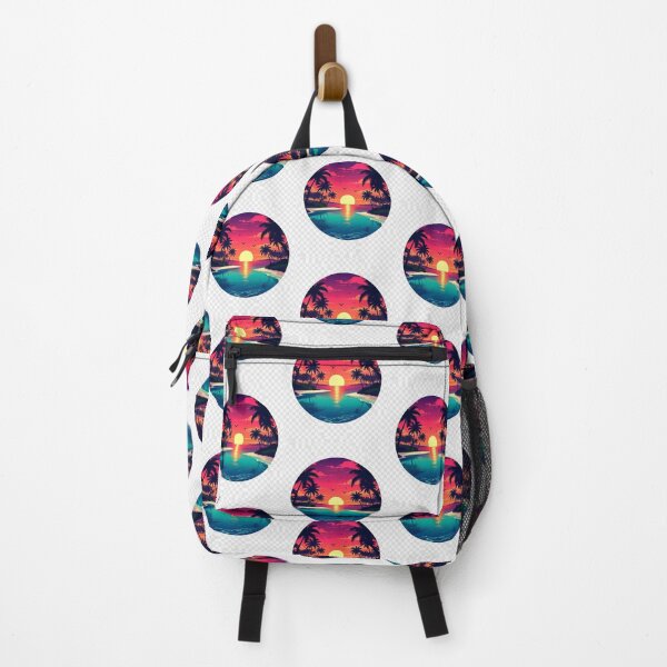 Item preview, Neon Tropical Lagoon Sunset | Retro Palm Beach Paradise designed and sold by GalleryPeak.