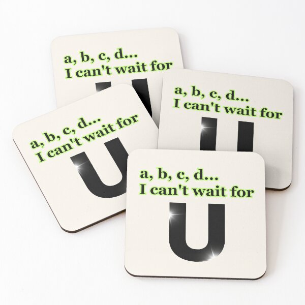 Item preview, A, B, C, D… I Can’t Wait for U” Typography Design – Playful Gen Z designed and sold by MagicMakerPh⭐⭐⭐⭐⭐.