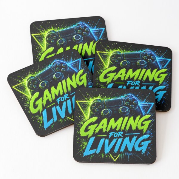 Item preview, Gaming For Living – Neon Controller Gamer Design designed and sold by MarketWolf.