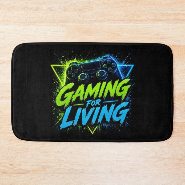 Item preview, Gaming For Living – Neon Controller Gamer Design designed and sold by MarketWolf.