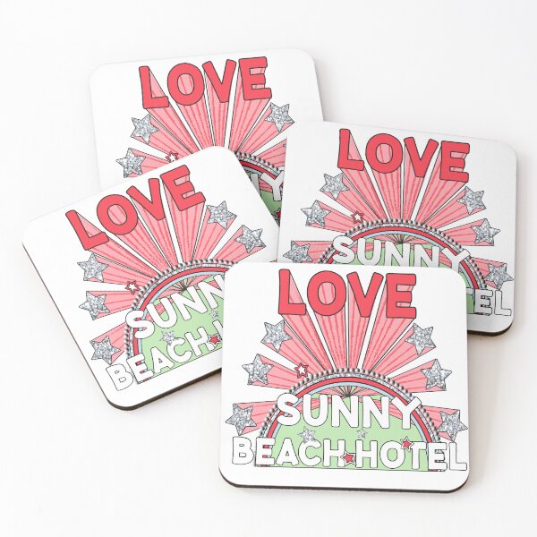 Item preview, Love Sunny Beach Hotel Retro Marquee Glitter Star Graphic T-Shirt designed and sold by Atique Creations.
