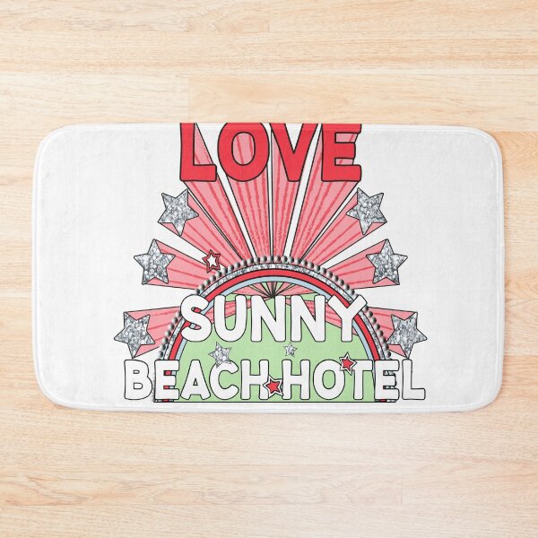Item preview, Love Sunny Beach Hotel Retro Marquee Glitter Star Graphic T-Shirt designed and sold by Atique Creations.