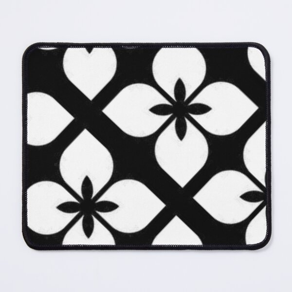 Item preview, Black and White Minimal Flower Pattern designed and sold by ZedColors.