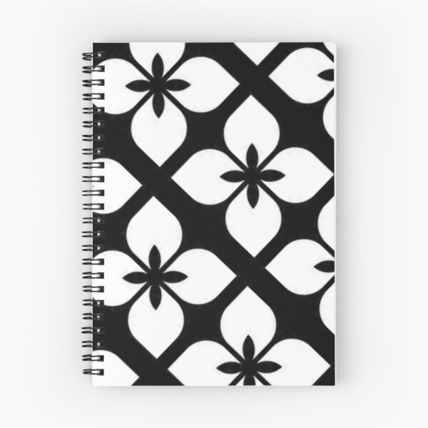 Item preview, Black and White Minimal Flower Pattern designed and sold by ZedColors.