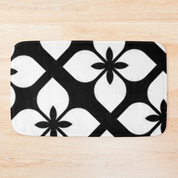 Item preview, Black and White Minimal Flower Pattern designed and sold by ZedColors.