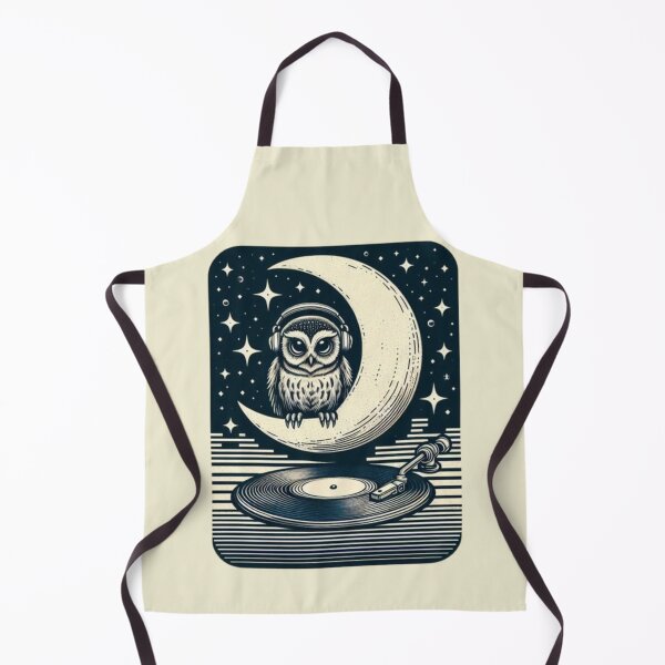 Item preview, Moonlight DJ Owl – Cosmic Vinyl Vibes designed and sold by Dogandesighn.