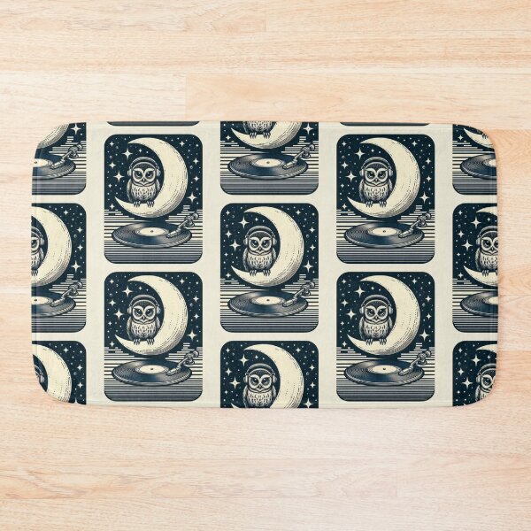 Item preview, Moonlight DJ Owl – Cosmic Vinyl Vibes designed and sold by Dogandesighn.