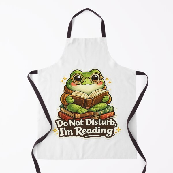 Item preview, Cute Frog Reading Books Sticker | Do Not Disturb I’m Reading Book Lover Design designed and sold by LandlordsIndia.