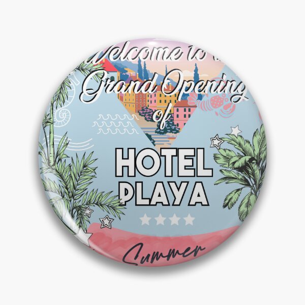 Item preview, Hotel Playa Welcome Grand Opening Summer Tropical Circle Badge T-Shirt designed and sold by Atique Creations.