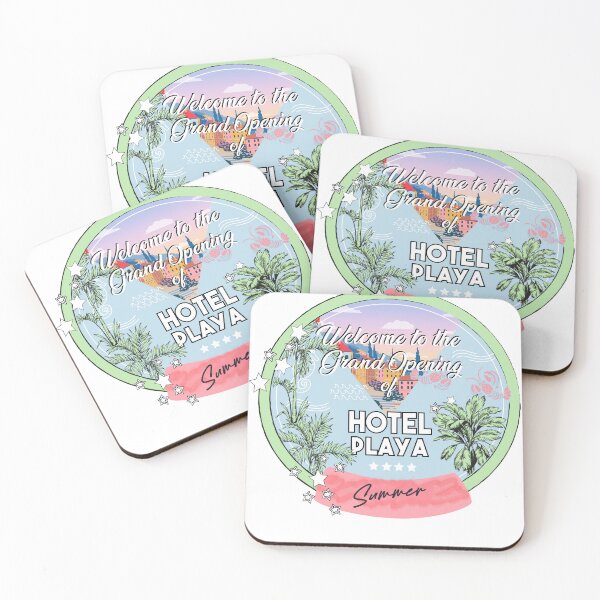 Item preview, Hotel Playa Welcome Grand Opening Summer Tropical Circle Badge T-Shirt designed and sold by Atique Creations.