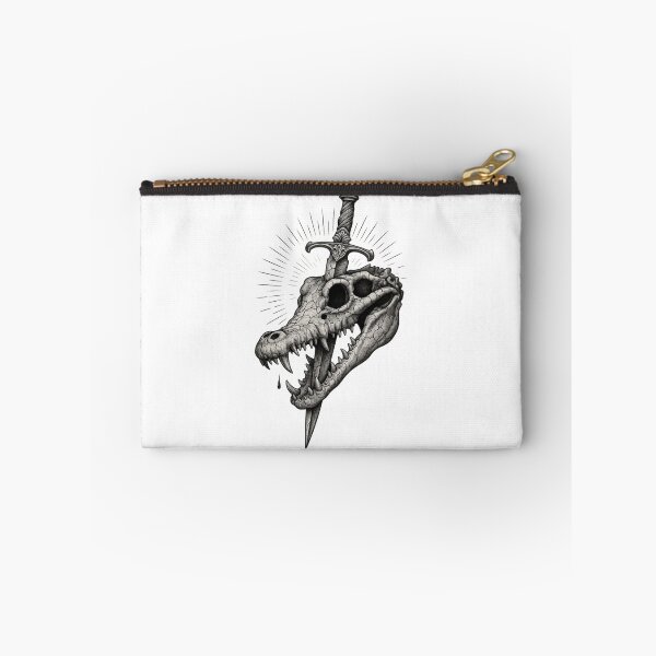 Item preview, Crocodile Skull with Sword Gothic Tattoo Design | Dark Fantasy Illustration designed and sold by Redshop04.