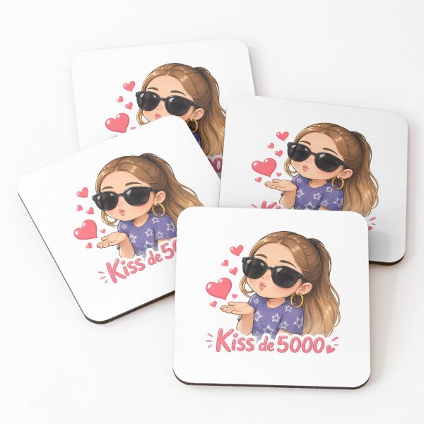 Item preview, Kiss Me 5000 Cute Kawaii Girl Sticker designed and sold by smartprintuk.