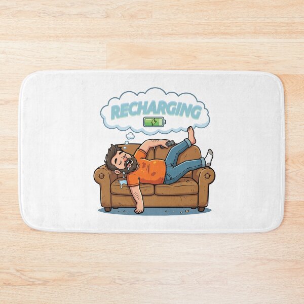 Item preview, Funny Sleeping Couch Potato: Lazy Recharging Mode designed and sold by jfcreations.