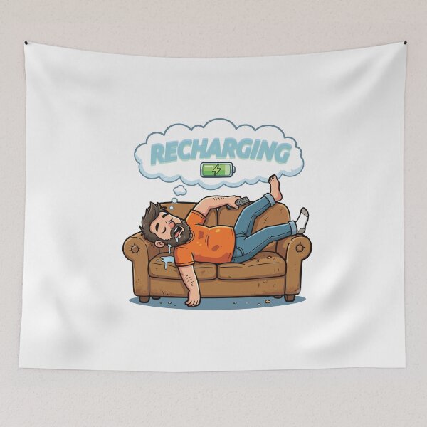 Item preview, Funny Sleeping Couch Potato: Lazy Recharging Mode designed and sold by jfcreations.