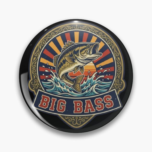 Item preview, Big Bass Splash – Retro Fishing Emblem designed and sold by Dogandesighn.