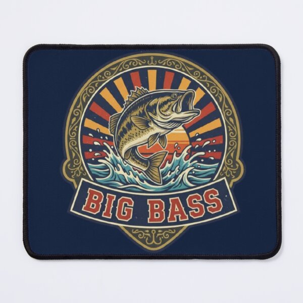 Item preview, Big Bass Splash – Retro Fishing Emblem designed and sold by Dogandesighn.