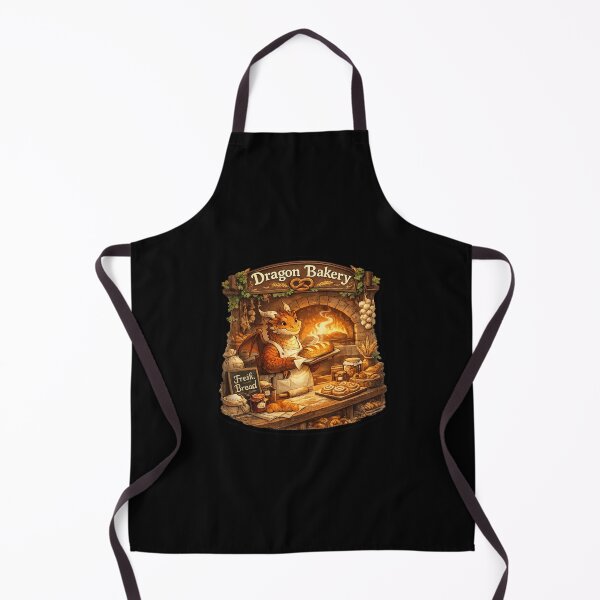 Item preview, Dragon Bakery Owner | Cozy Fantasy Dragon Baker Sticker | Cottagecore Fantasy Bakery Art designed and sold by MrDev.