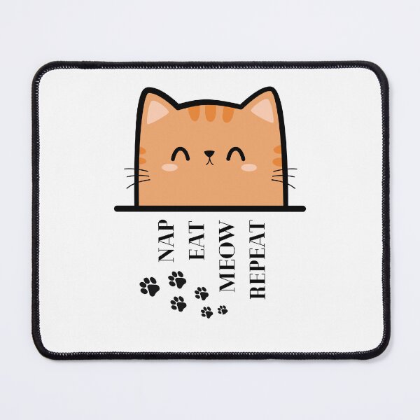 Item preview, Nap Eat Meow Repeat Cute Cat designed and sold by namasteindia1.