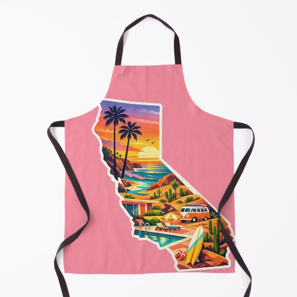 Item preview, California Dreamscape State Silhouette | Palm Trees, Coastal Sunset & Poolside Paradise designed and sold by Anime-Clothes1.