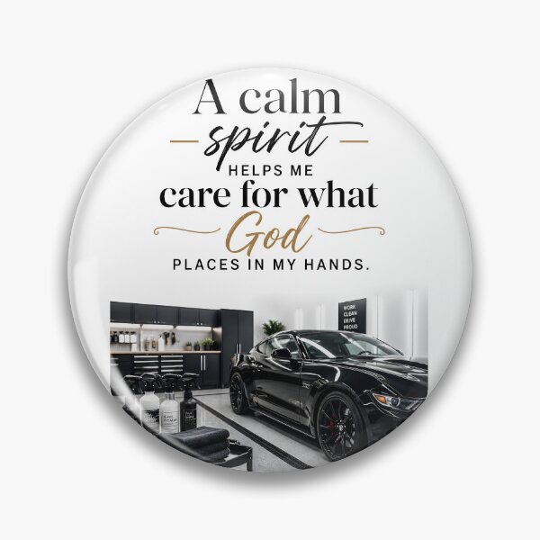 Item preview, A Calm Spirit Christian Garage Wall Art | Faith Quote Print | Masculine Faith Decor designed and sold by LoveNurseries.