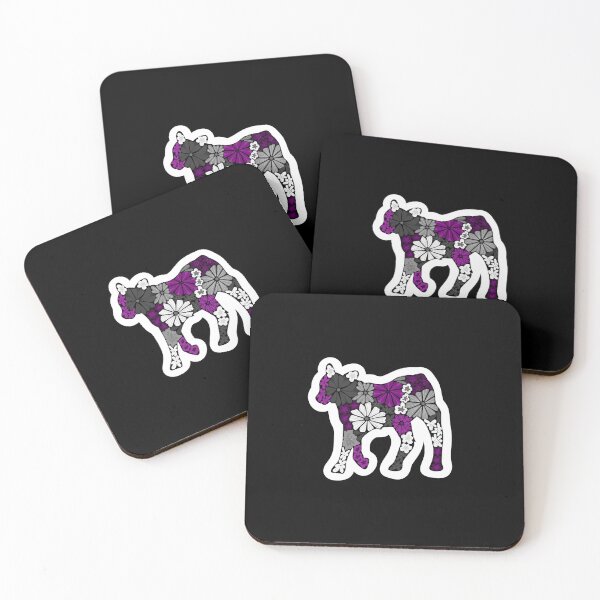 Item preview, Cow - Demisexual Flag STICKER designed and sold by HannahReeStudio.