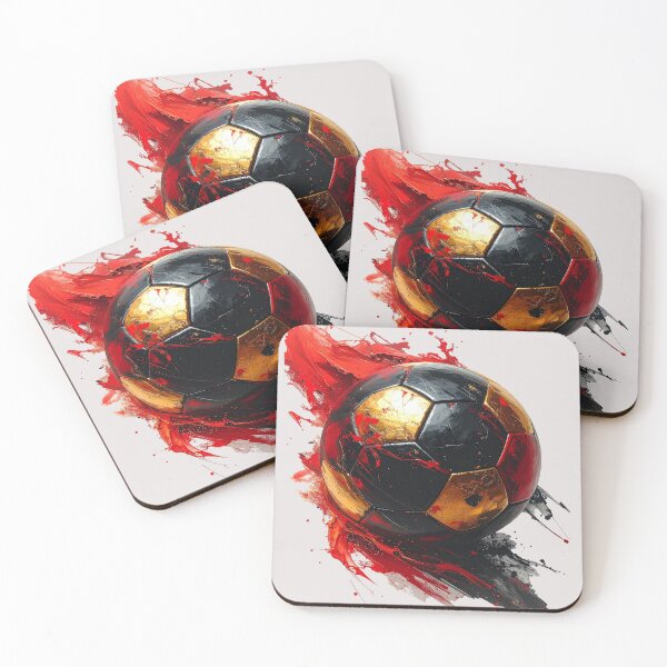 Item preview, Football in black, red, and gold paint splashes for Germany designed and sold by LiskoDesign.