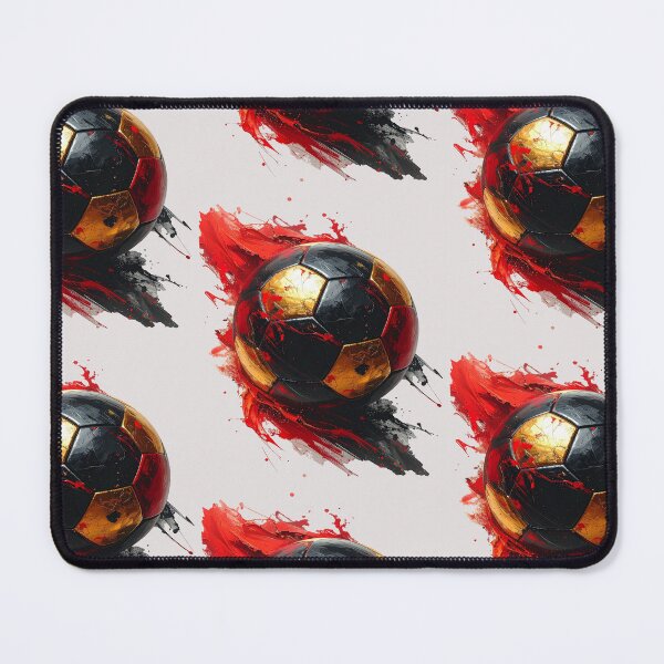 Item preview, Football in black, red, and gold paint splashes for Germany designed and sold by LiskoDesign.