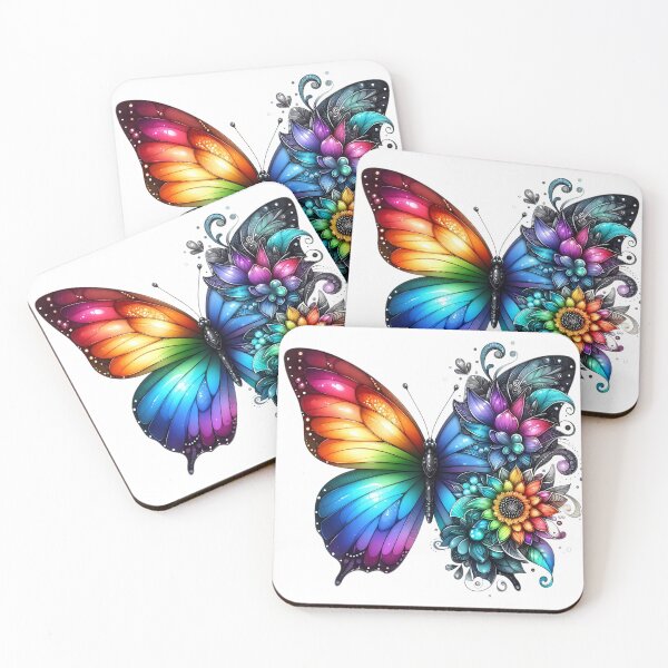 Item preview, Rainbow Bloom Butterfly designed and sold by EvaKlein68.