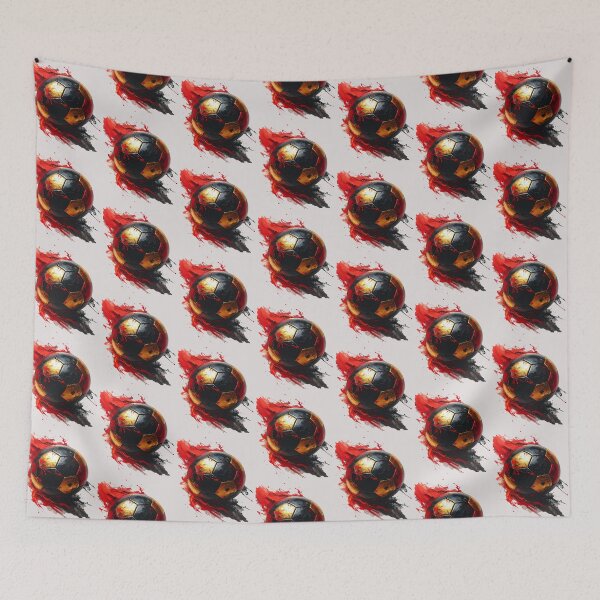 Item preview, Football in black, red, and gold paint splashes for Germany designed and sold by LiskoDesign.