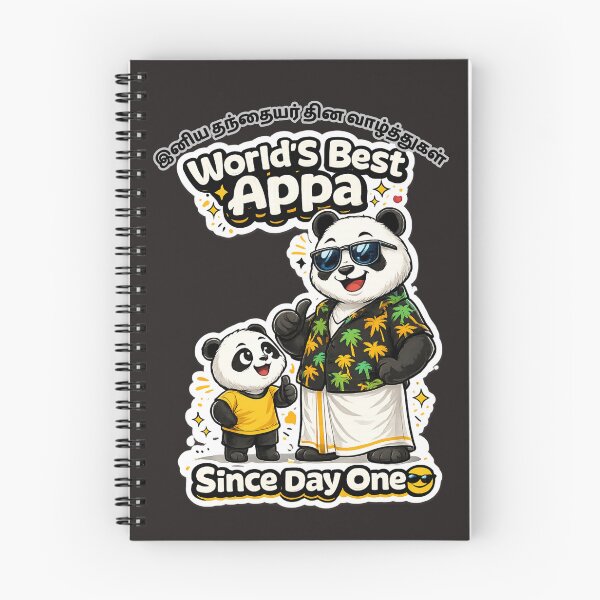 Item preview, World's Best Appa Since Day One Funny Panda Father's Day Gift Tamil Dad designed and sold by KS Cosmic Journeys.