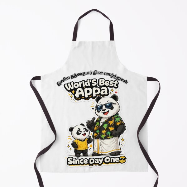 Item preview, World's Best Appa Since Day One Funny Panda Father's Day Gift Tamil Dad designed and sold by KS Cosmic Journeys.