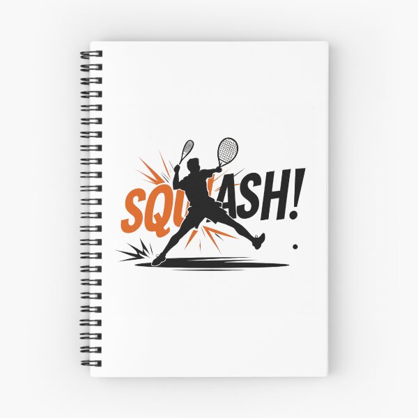 Item preview, Squash Player Jump Shot Orange Comic Style Art  designed and sold by RareVisuals.