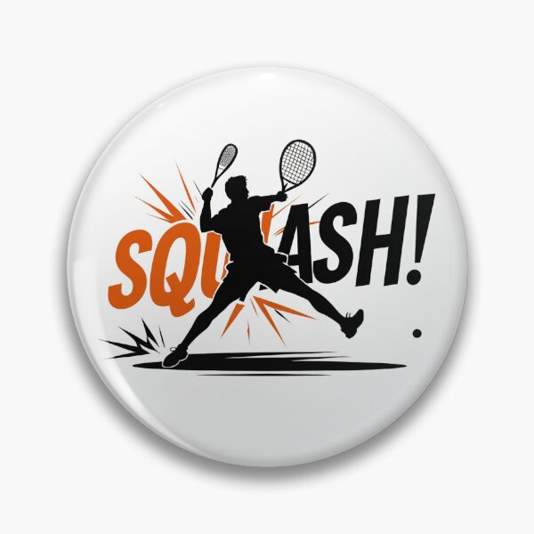 Item preview, Squash Player Jump Shot Orange Comic Style Art  designed and sold by RareVisuals.