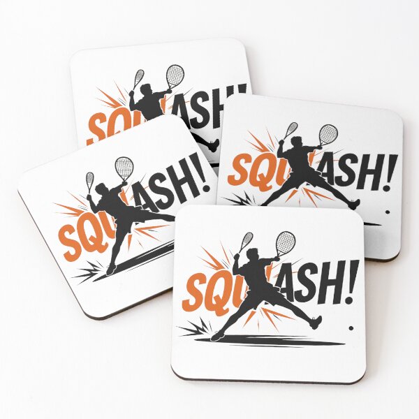 Item preview, Squash Player Jump Shot Orange Comic Style Art  designed and sold by RareVisuals.