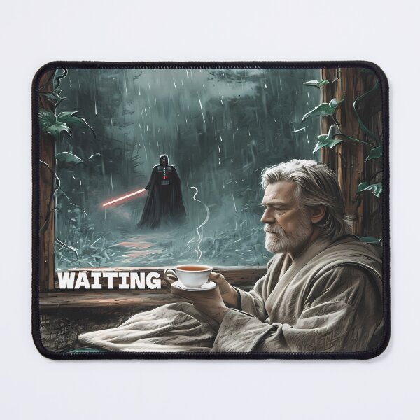 Item preview, Waiting - Funny Space Wizard Parody Art designed and sold by Modern Nest Art.